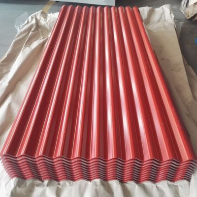 Breite 762-2000mm Farbe Zink PPGI PPGL Wellbelagene Dachplatte Lieferung 0,14mm 0,15mm 0,20mm 0,22mm für Dauerdach