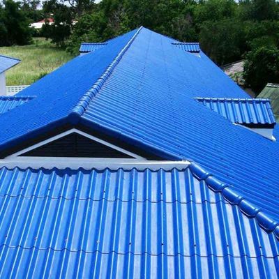 Zhongyu Stahl Baumaterialien PPGI Wellstoffverzinktes Eisen Zink Metalldachplattenplatten mit spezieller Dachstruktur