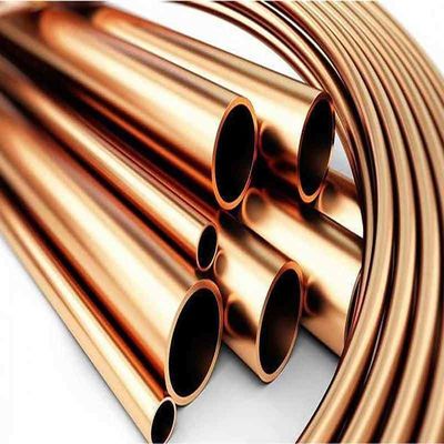 Nahtloses Kupferrohr 0,1 mm 50 mm Dicke 10 Fuß Länge für Kupferschweißen- Phos Kupferbrasslegierung Cu Min 99,9%