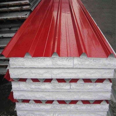0.6mm galvanisierte, vorgefärbte, farblich beschichtete, gewellte Eisendeckenplatten für eine Dicke von 0,14-0,20 mm Dx51d Dx52D Dx53D
