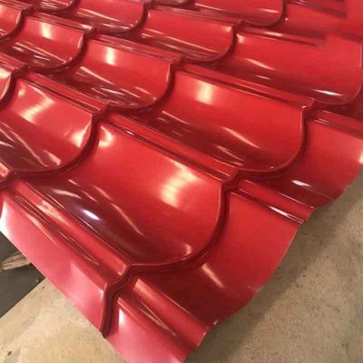 AZ61-AZ90 Beschichtung angepasste Farbe vorgefärbte galvanisierte Wellplattenplatte Spirale Dachplatten
