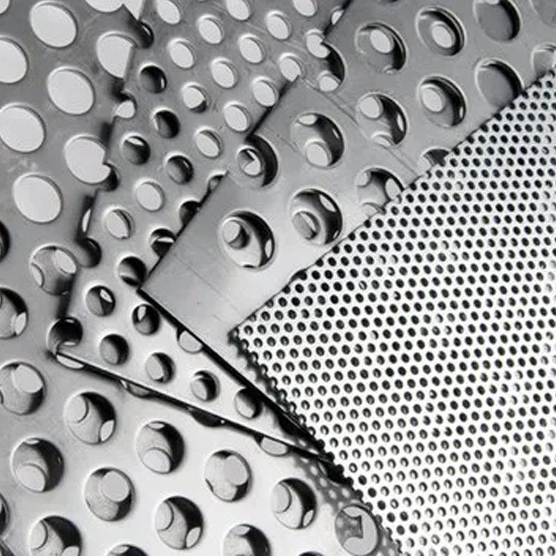 304 Edelstahl Perforationsblech 5x10 Musterplatte mit BA Oberflächenveredelung und 2 mm Dicke ASTM Standard
