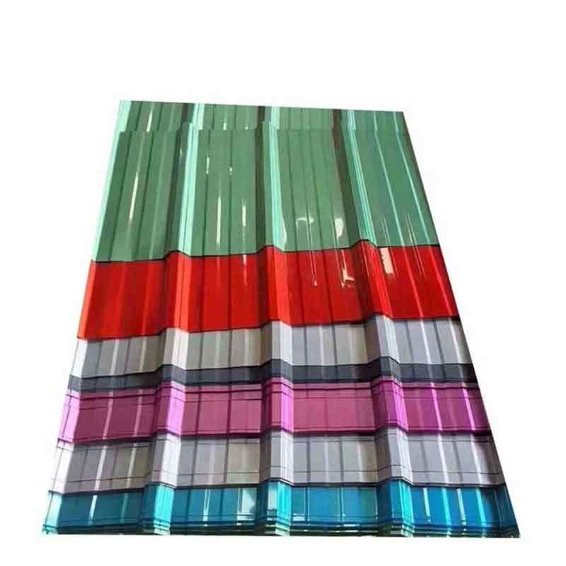 Zhongyu JIS ASTM 24GAUGE PPGI VORBALTETEN METALLISCHEN DACKHEET 60G GI ZINK beschichtet EISEN GORRUGATED Stahlplatte Breite 700-2000MM